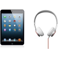Apple iPad mini 16GB (LTE/UMTS), schwarz + Jabra Stereo Headset REVO, weiß