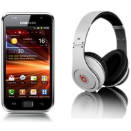 Samsung i9001 Galaxy S Plus, metallic black (Vodafone Edition) + Monster Beats Solo, wei (HTC ControlTalk)