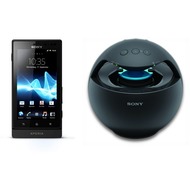 Sony Xperia sola, schwarz + 360 Bluetooth Sound System SRS-BTV25, schwarz