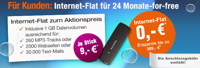 Internet-Flat für 24 Monate-for-free