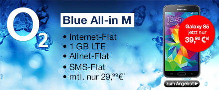 Samsung Galaxy S5 mit Blue All-in M Vertrag von o2