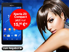 Sony Xperia Z3 Compact, schwarz mit Blue All-in M Vertrag von o2