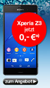 Sony Xperia Z3, schwarz mit Blue All-in L Vertrag von o2