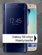 Samsung Clear View Cover für S6 Edge, Blau-Schwarz
