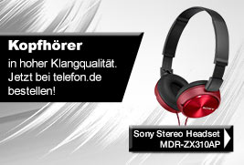 Sony Stereo Headset MDR-ZX310AP, rot
