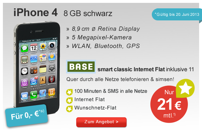Iphone 4 BASE smart classic InternetFlat inklusive 11