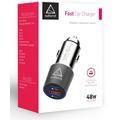  adonit Fast Car Charger Kfz-Ladegert, USB-C PD & USB-A QC 3.0, 48W, silber/grau, ADFCC
