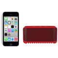 Apple iPhone 5C, 16GB, wei (Telekom) + Jabra Bluetooth Lautsprecher Solemate mini, rot