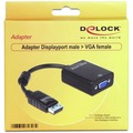  DeLock Adapter Displayport 1.2 Stecker > VGA Buchse schwarz