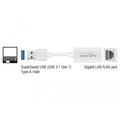  DeLock Adapter USB 3.0 Typ-A > 1 x Gigabit LAN RJ45 kompakt wei