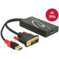  DeLock Adapterkabel DVI 24+1 Stecker > Displayport 1.2 Buchse