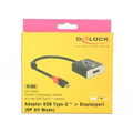  DeLock Adapterkabel USB Type-C Stecker > Displayport Buchse schwarz DP-Alt Mode