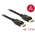 DeLock Kabel DisplayPort 1.2 Stecker > DisplayPort Stecker 1,5 m schwarz 4K