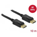DeLock Kabel DisplayPort 1.2 Stecker > DisplayPort Stecker schwarz 4K 60 Hz 10m