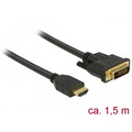 DeLock Kabel DVI 24+1 Stecker > HDMI-A Stecker 1,5 m