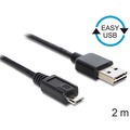 DeLock Kabel EASY USB 2.0-A > Micro-B St/St 2m