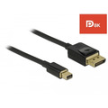 DeLock Kabel mini DisplayPort 1.4 Stecker > DisplayPort Stecker 1,0 m