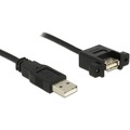  DeLock Kabel USB 2.0 A Stecker > USB 2.0 A Buchse 1m mit Schraubverbindung