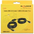  DeLock Kabel USB 2.0 A Stecker > USB 2.0 B Stecker, 11m, aktiv
