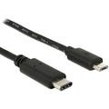 DeLock Kabel USB Type-C 2.0 > USB 2.0 Micro-B 1 m schwarz