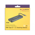  DeLock USB Type-C 3.1 Dockingstation HDMI 4K 30 Hz, Gigabit LAN u. USB PD Funkt