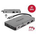 DeLock USB Type-C Dockingstation 4K - HDMI / VGA / USB 3.1 / SD / LAN / PD 3.0