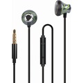 Fontastic In-Ear Stereo-Headset V410 3.5mm anthrazit/grün Alu-Gehäuse, Volume- und Rufannahme-Taste,Mikrofon