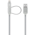  Kanex Premium Charge/Sync Combo-Kabel - Lightning & Micro-USB auf USB-A - 1.20m - silber