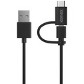  Kanex USB auf USB-C & Micro-USB 2.0 Kabel - 1,2m - schwarz
