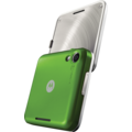 Rckseite mit grnem Cover Motorola Flipout mit Vodafone Branding