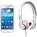 Samsung Galaxy S4 mini, White Frost (Telekom) + Jabra Stereo Headset REVO, wei