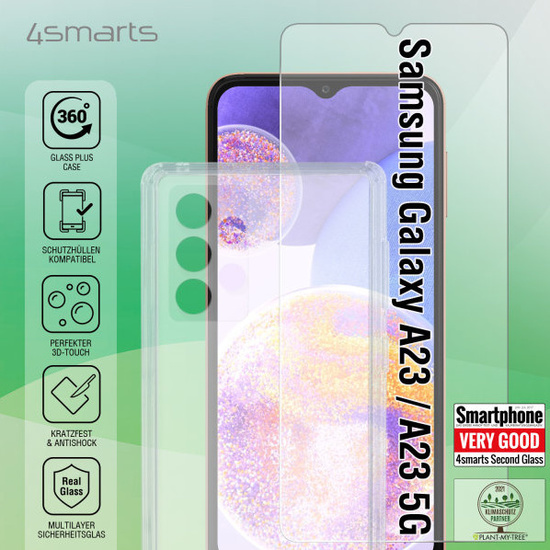 4smarts 360 Starter Set mit X-Pro Clear Glas+Clear Hlle Samsung Galaxy A23/5G -