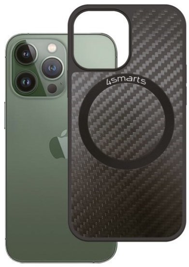4smarts Carbon Case mit UltiMag für Apple iPhone 14 Pro schwarz