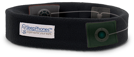 AcousticSheep Stirnband Stereo Kopfhörer SleepPhones (Volume Control), grau - Bsp. innerer Aufbau (hier: kabelgebundene SleepPho