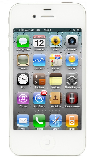 Apple iPhone 4, 16GB, wei (refurbished)