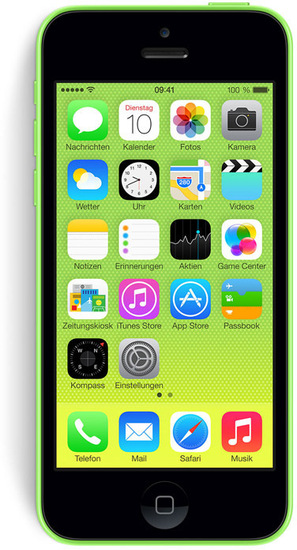 Apple iPhone 5C, 16GB, grn (Telekom) + Jabra Bluetooth Lautsprecher Solemate mini, schwarz -
