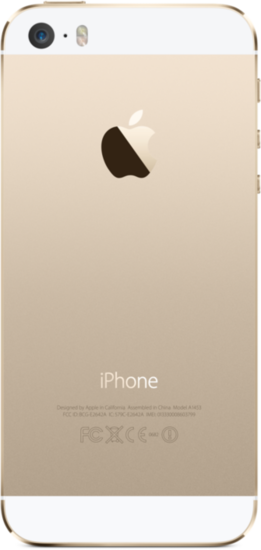 Apple iPhone 5s, 16GB, gold (Telekom) + Jabra REVO WIRELESS, wei -