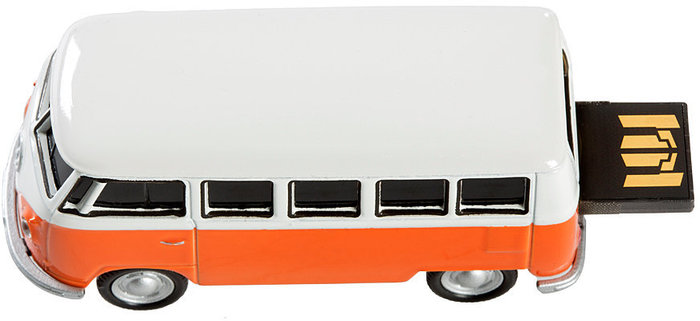 AutoDrive , USB 2 Flash Drive, VW Bus T1 Bulli, 16 GB, orange