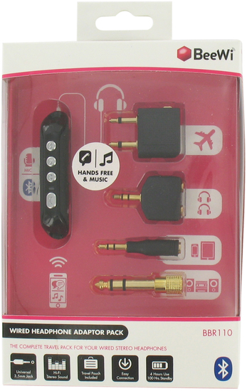 Beewi Kopfhrer-Adapterpack BBR110 (inkl. Bluetooth-Empfnger) - Verpackung