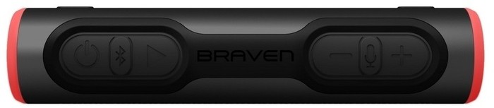 Braven Stryde Active Series Bluetooth-Lautsprecher, 4400mAh, IP67, grau/rot -