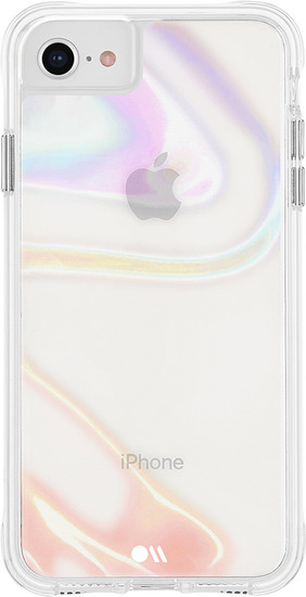 case-mate Soap Bubble Case, Apple iPhone SE (2020)/8/7/6S/6, transparent/schillernd, CM043114