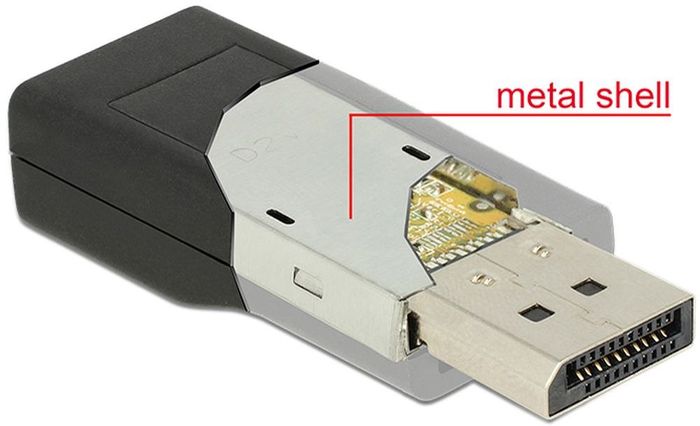 DeLock Adapter DisplayPort 1.2 Stecker > HDMI Buchse schwarz -