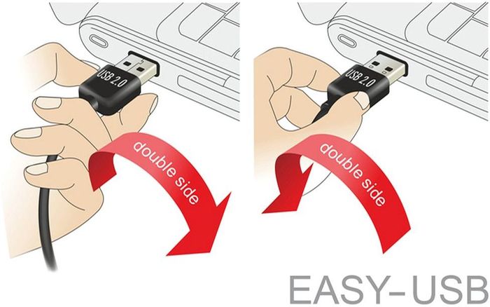 DeLock Adapter EASY USB 2.0-A Stecker > USB2.0-A Buchse -