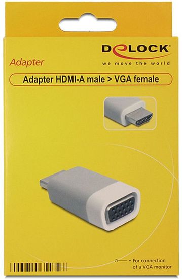 DeLock Adapter HDMI-A Stecker > VGA Buchse grau -