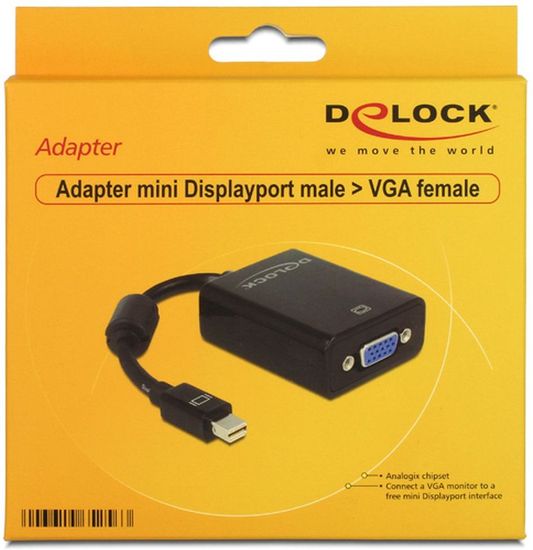 DeLock Adapter mini Displayport VGA 15 Pin Buchse -