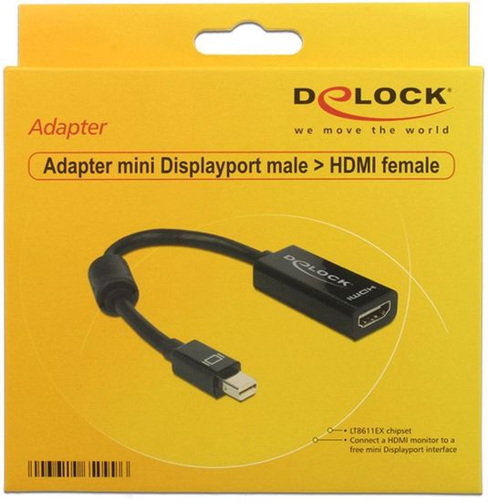 DeLock Adapter mini Displayport zu HDMI pin Buchse schwarz -