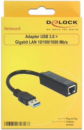 DeLock Adapter USB 3.0 > 1 x Gigabit Lan RJ45 -