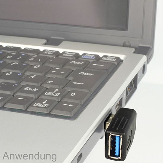 DeLock Adapter USB 3.0 Stecker-Buchse gewinkelt -