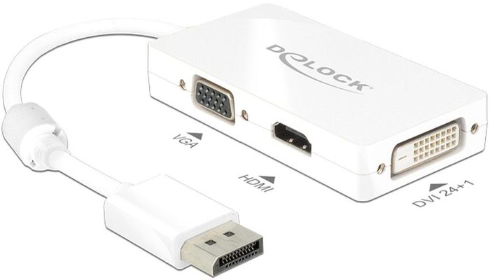 DeLock Adapterkabel DisplayPort 1.1 Stecker > VGA/HDMI/DVI