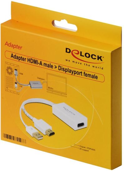 DeLock Adapterkabel HDMI-A St > Displayport Buchse -